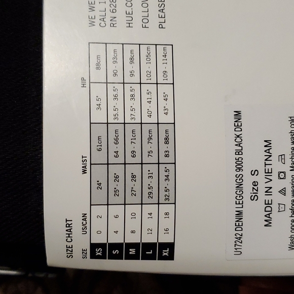 Hue - Black Denim Leggings - Picture 4 of 5